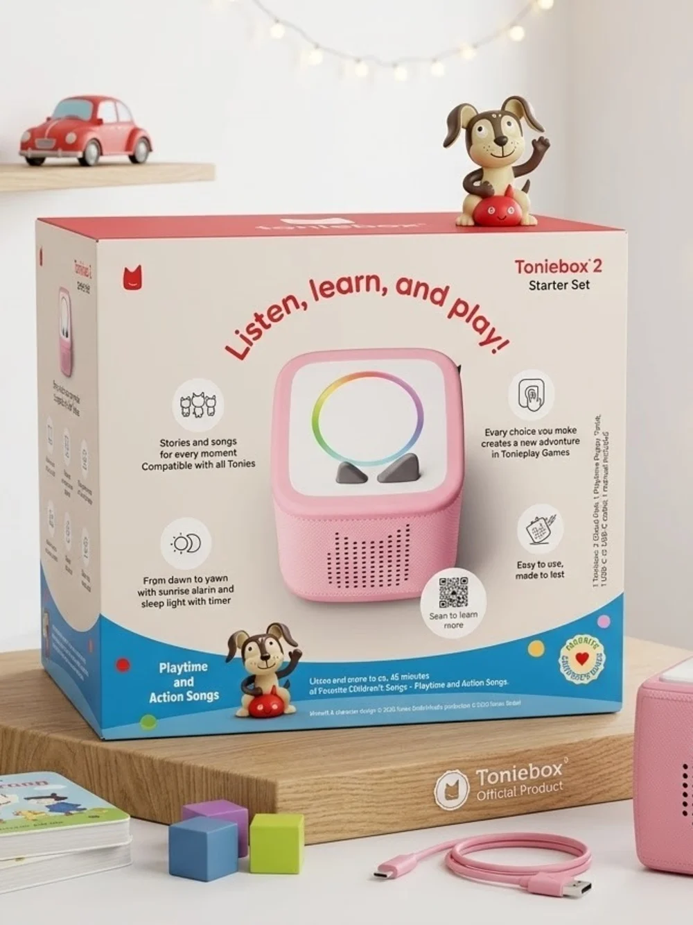 Tonies Toniebox 2 Kids Audio Player in Pink